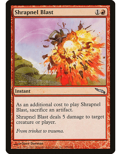 Carta Magic - Shrapnel Blast - Idioma: Español - Edicion: Mirrodin