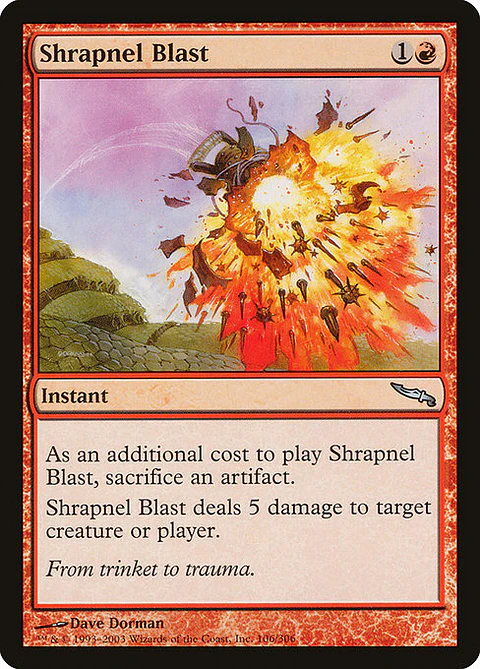 Carta Magic - Shrapnel Blast - Idioma: Español - Edicion: Mirrodin