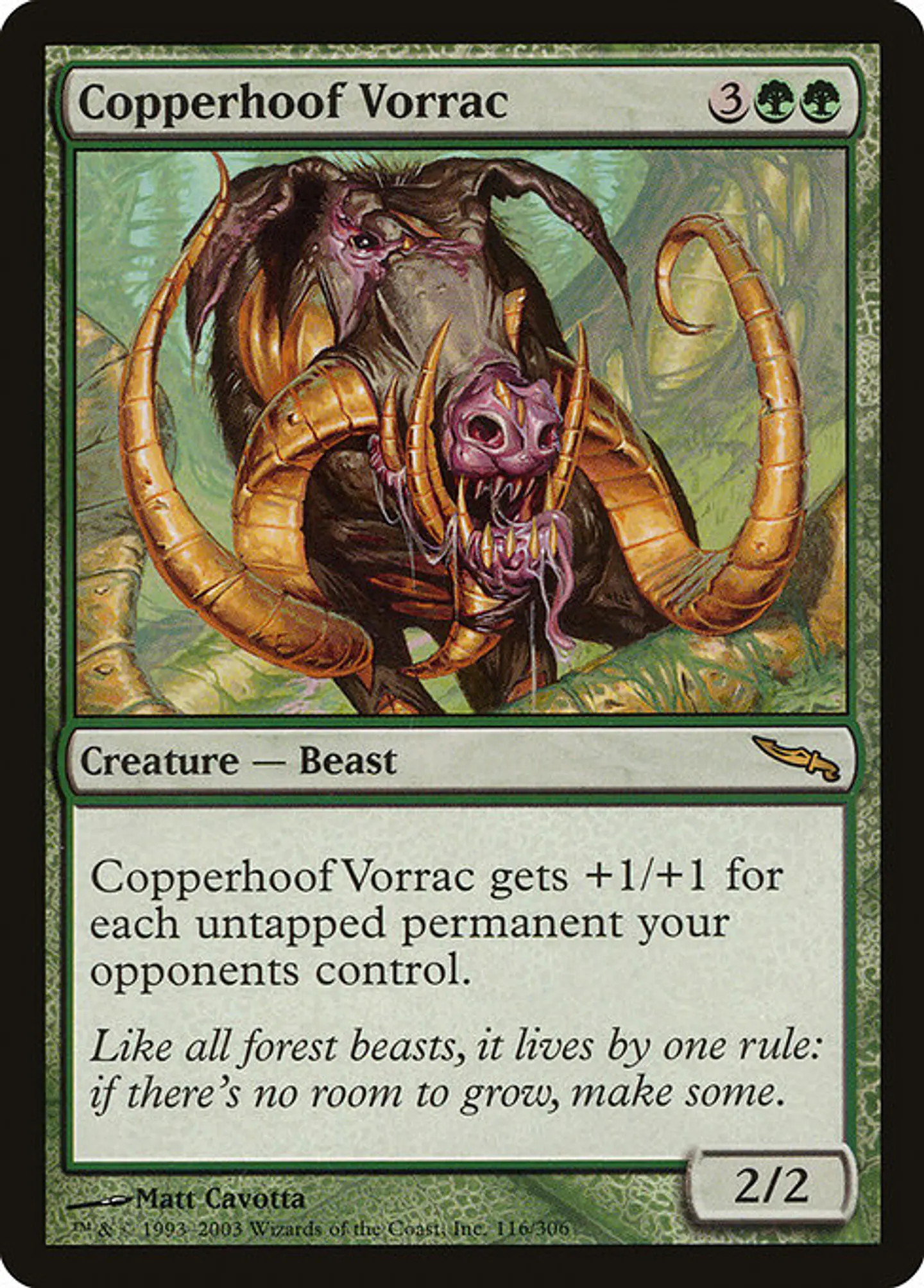 Carta Magic - Copperhoof Vorrac - Idioma: Español - Edicion: Mirrodin 1
