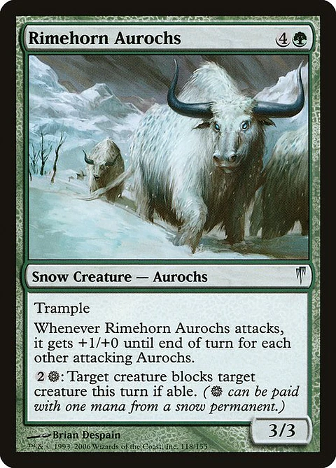 Carta Magic - FOIL Rimehorn Aurochs - Idioma: Español - Edicion: Coldsnap