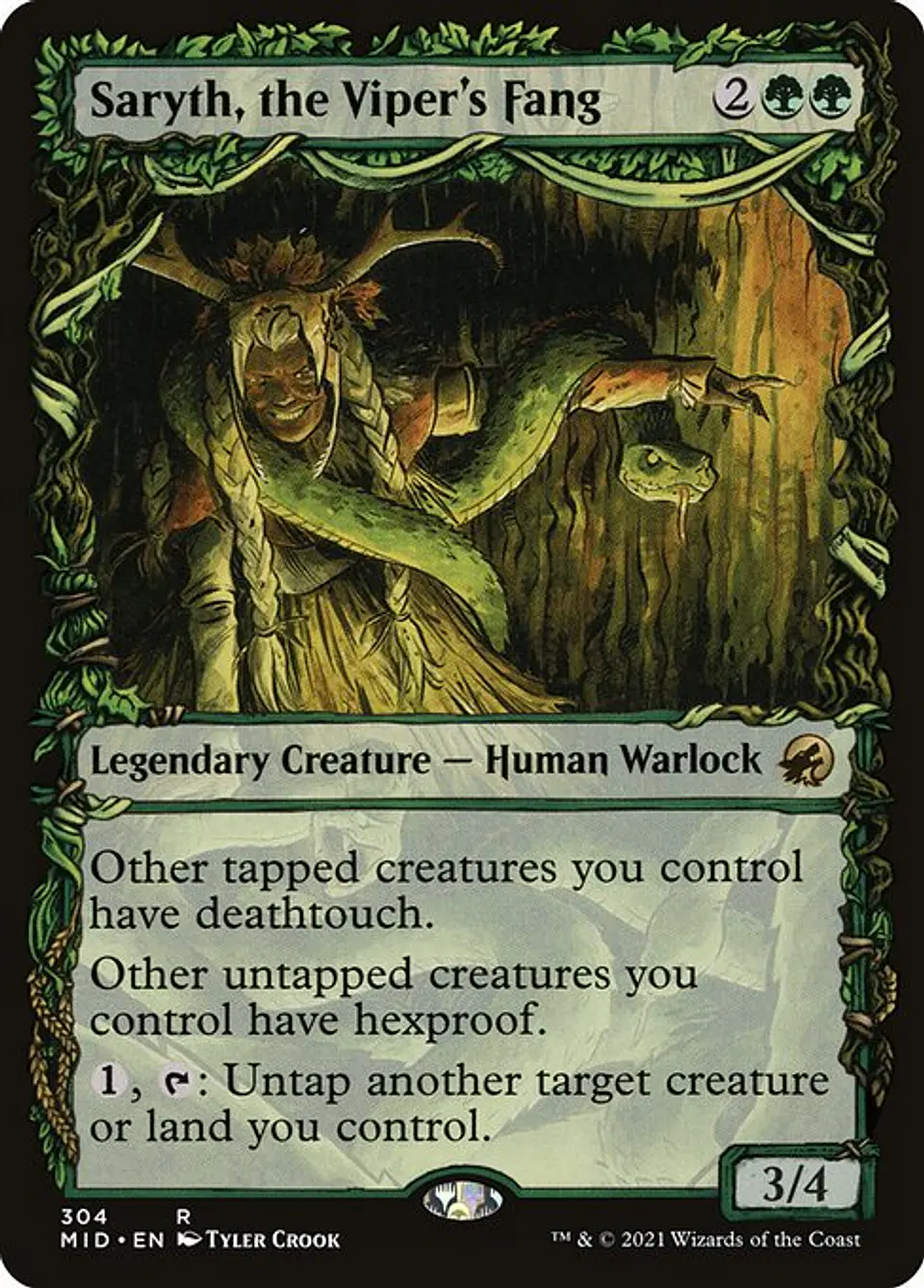 Carta Magic - FOIL Saryth, the Viper's Fang - Idioma: Ingles - Edicion: Innistrad: Midnight Hunt 1