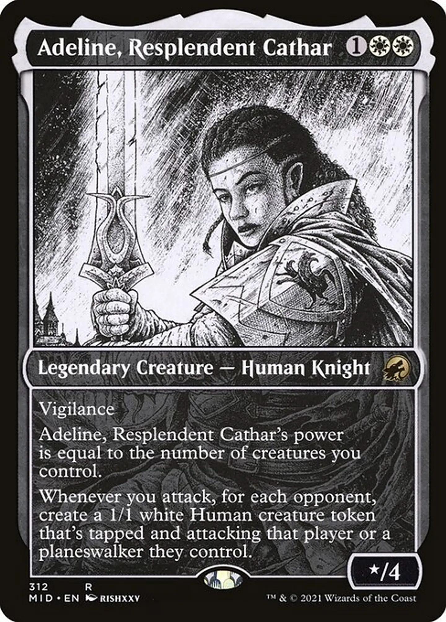 Carta Magic - Adeline, Resplendent Cathar - Idioma: Ingles - Edicion: Innistrad: Midnight Hunt 1