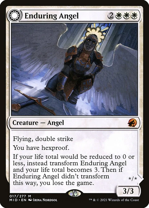 Carta Magic - Enduring Angel - Idioma: Ingles - Edicion: Innistrad: Midnight Hunt
