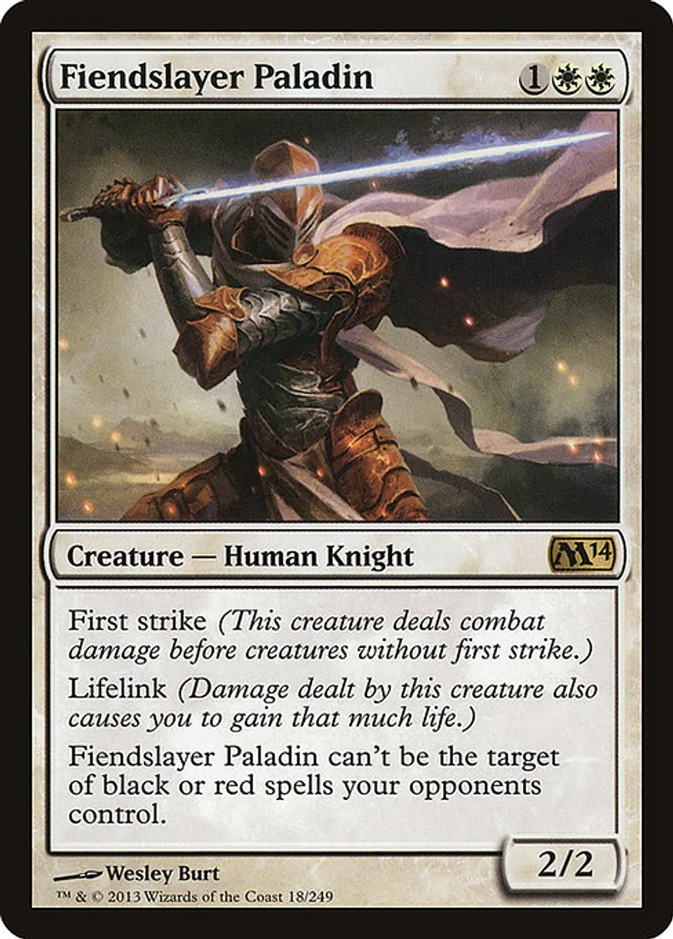 Carta Magic - Fiendslayer Paladin - Idioma: Español - Edicion: Magic 2014 1