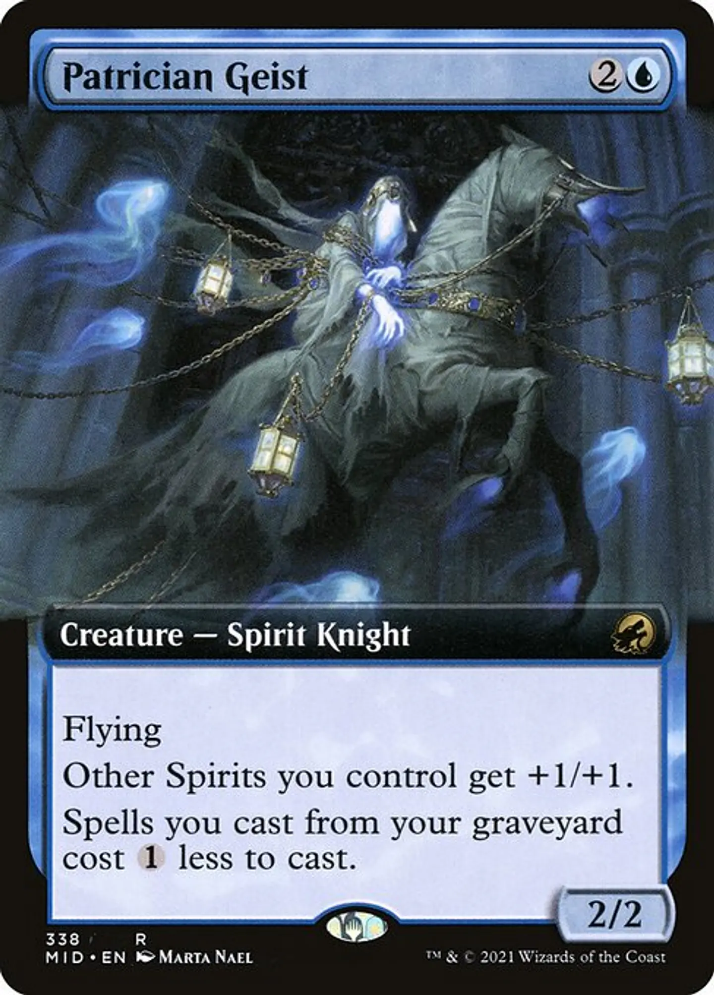 Carta Magic - Patrician Geist - Idioma: Ingles - Edicion: Innistrad: Midnight Hunt 1