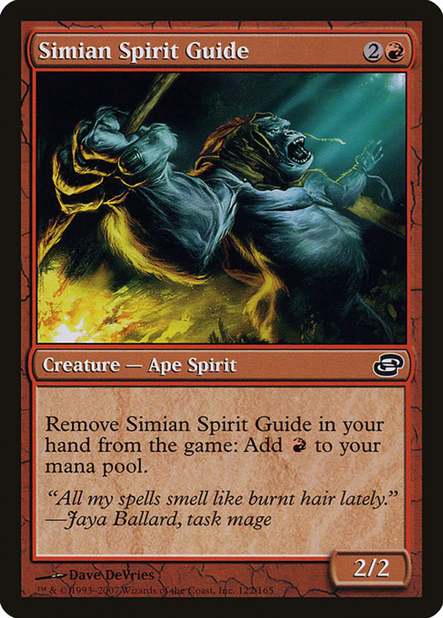 Carta Magic - Simian Spirit Guide - Idioma: Español - Edicion: Planar Chaos 1
