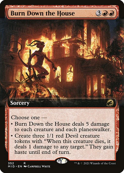 Carta Magic - FOIL Burn Down the House - Idioma: Ingles - Edicion: Innistrad: Midnight Hunt