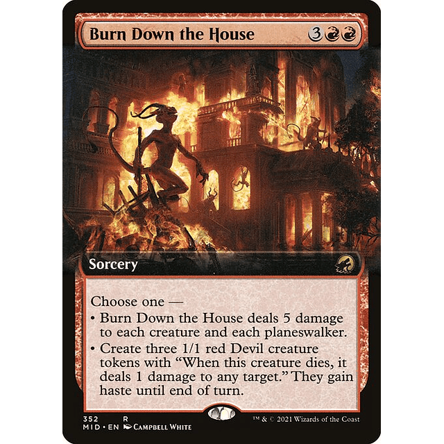 Carta Magic - FOIL Burn Down the House - Idioma: Ingles - Edicion: Innistrad: Midnight Hunt