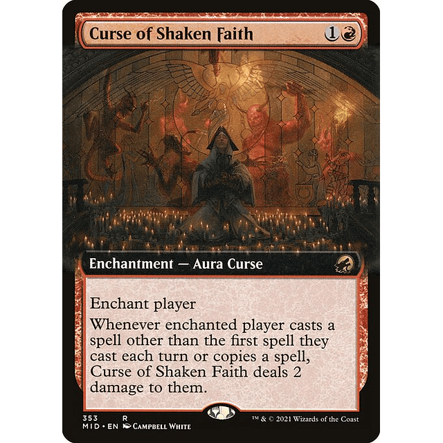 Carta Magic - FOIL Curse of Shaken Faith - Idioma: Ingles - Edicion: Innistrad: Midnight Hunt