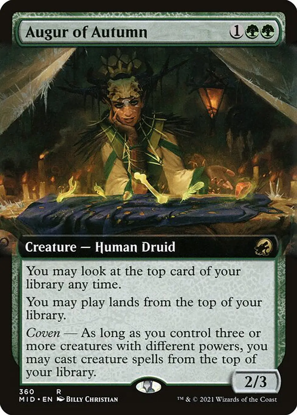 Carta Magic - Augur of Autumn - Idioma: Ingles - Edicion: Innistrad: Midnight Hunt 1