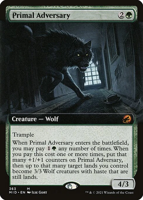 Carta Magic - Primal Adversary - Idioma: Ingles - Edicion: Innistrad: Midnight Hunt