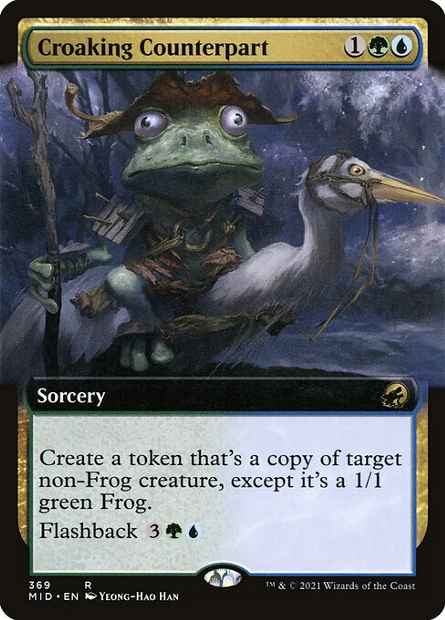 Carta Magic - FOIL Croaking Counterpart - Idioma: Ingles - Edicion: Innistrad: Midnight Hunt 1