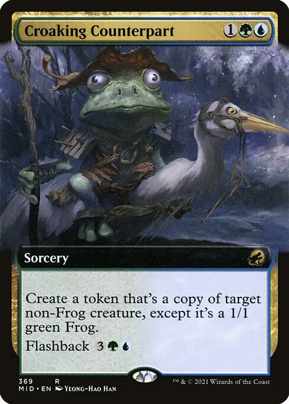 Carta Magic - FOIL Croaking Counterpart - Idioma: Ingles - Edicion: Innistrad: Midnight Hunt 1