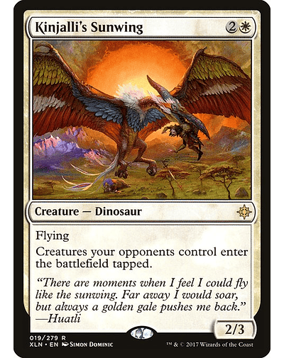 Carta Magic - Kinjalli's Sunwing - Idioma: Español - Edicion: Ixalan