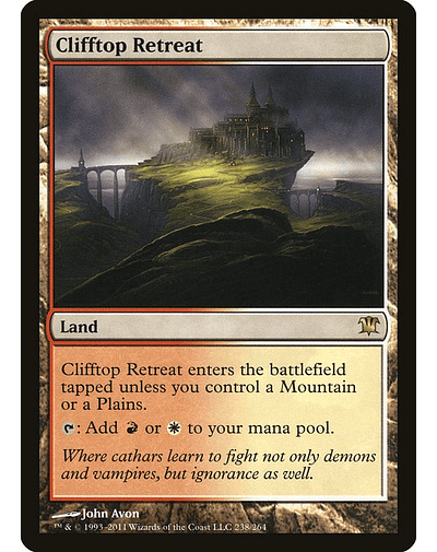 Carta Magic - Clifftop Retreat - Idioma: Español - Edicion: Innistrad