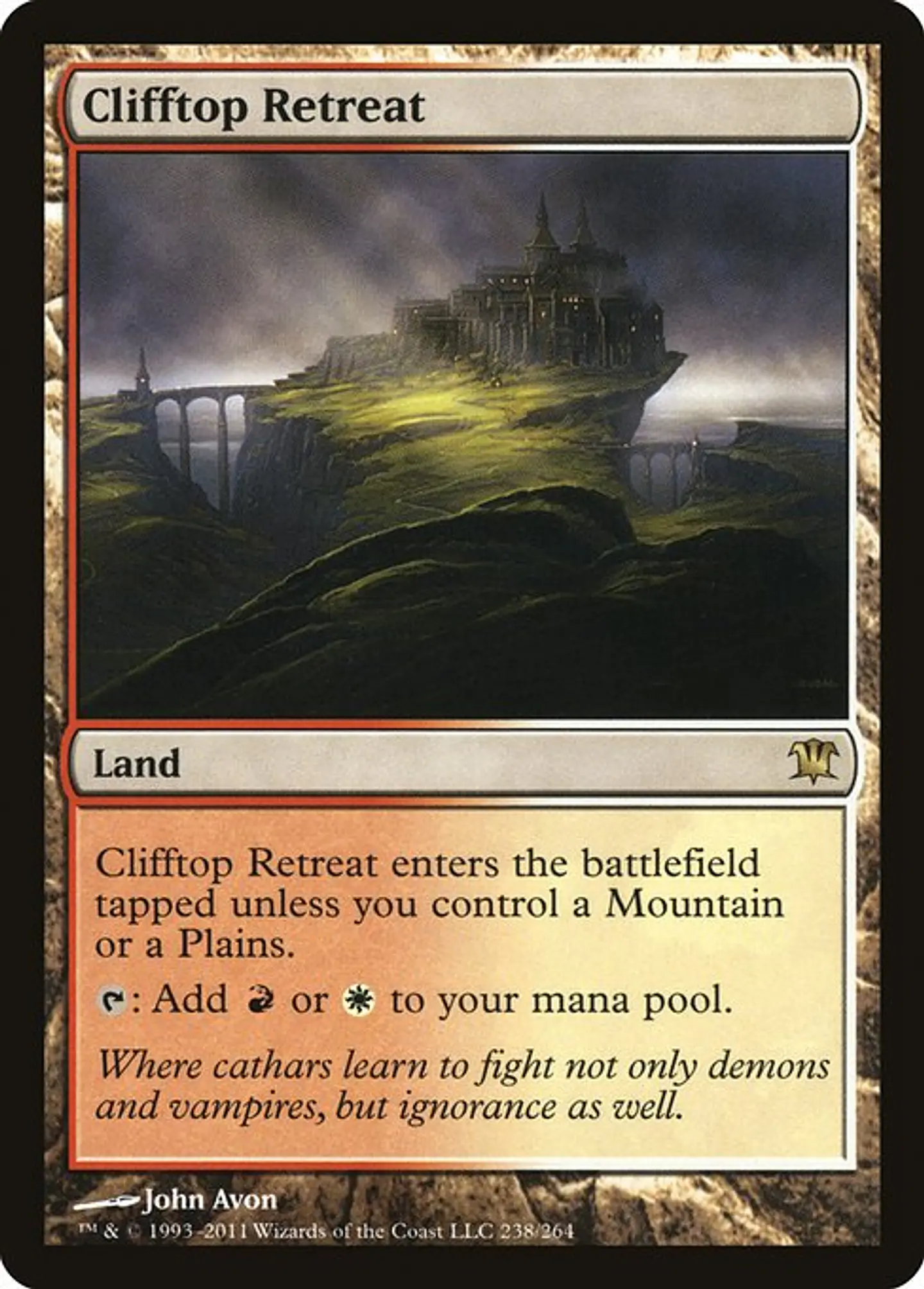 Carta Magic - Clifftop Retreat - Idioma: Español - Edicion: Innistrad 1