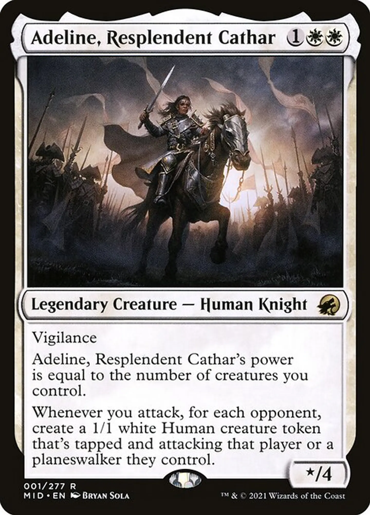 Carta Magic - FOIL Adeline, Resplendent Cathar - Idioma: Ingles - Edicion: Innistrad: Midnight Hunt 1