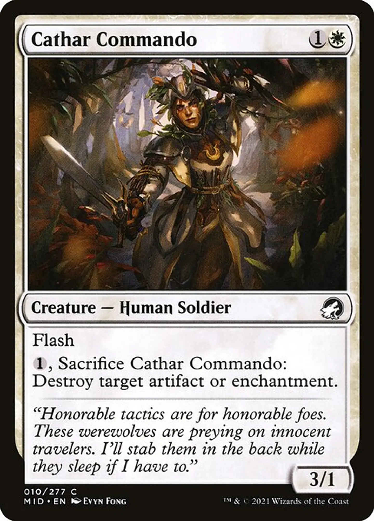 Carta Magic - FOIL Cathar Commando - Idioma: Ingles - Edicion: Innistrad: Midnight Hunt 1