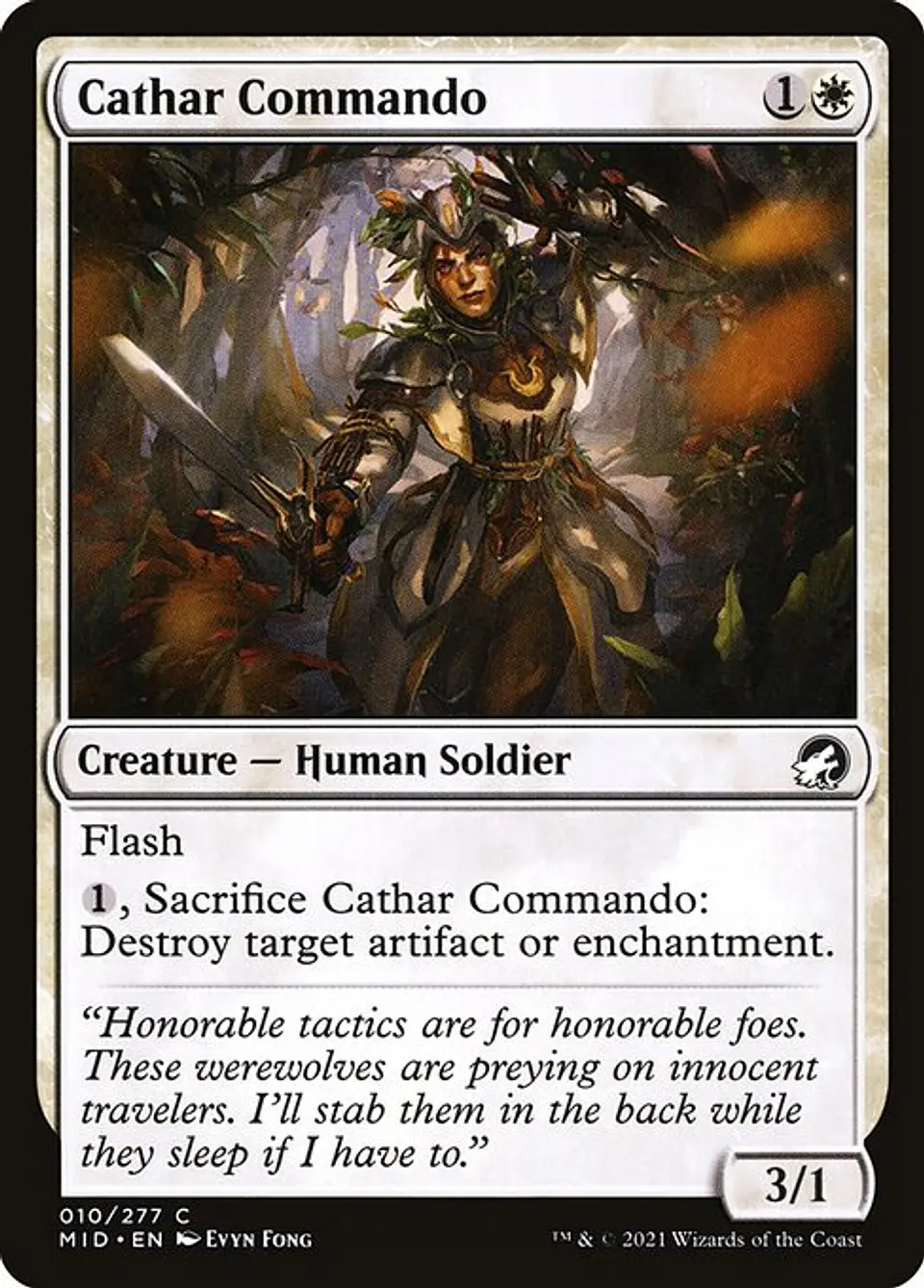 Carta Magic - FOIL Cathar Commando - Idioma: Ingles - Edicion: Innistrad: Midnight Hunt 1