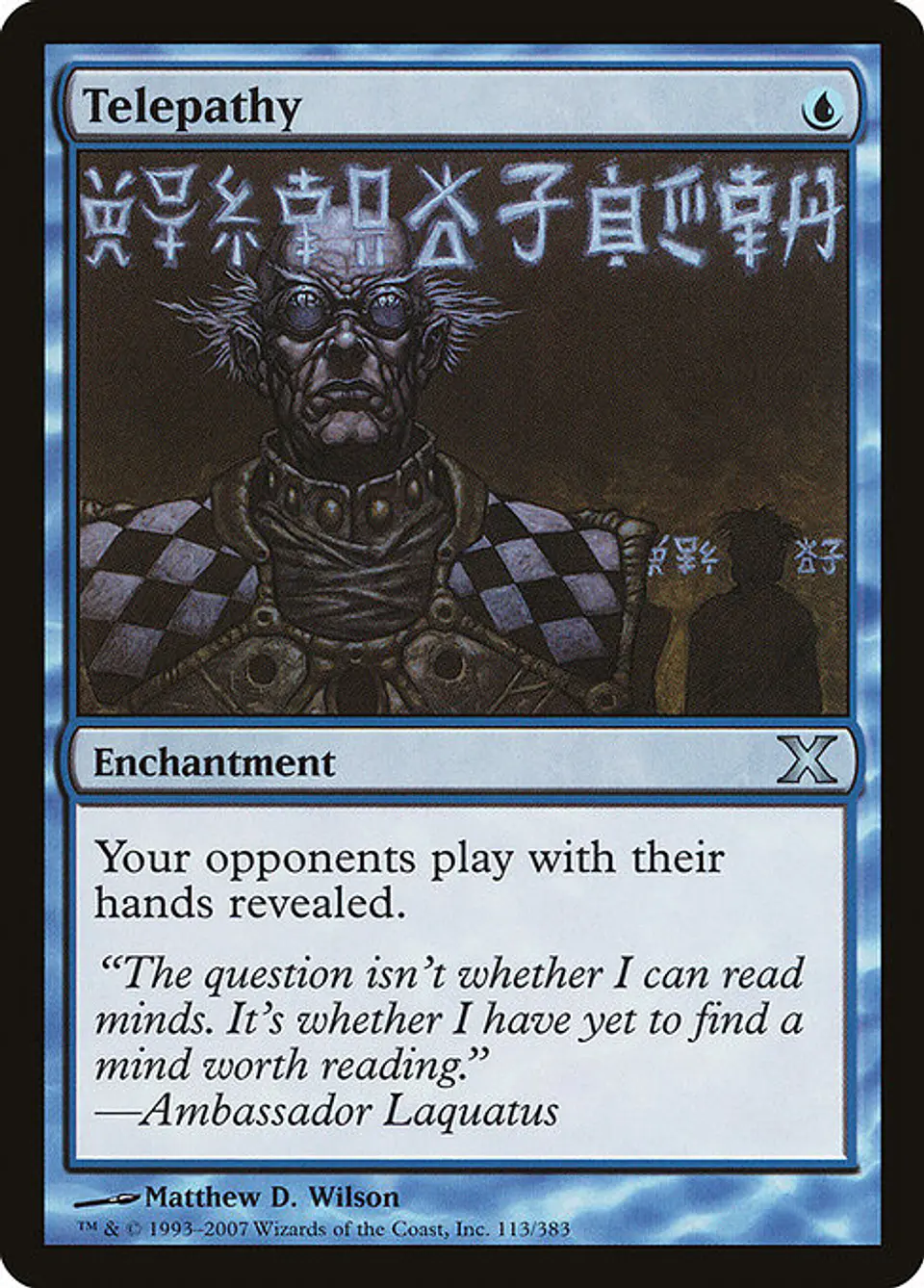 Carta Magic - Telepathy - Idioma: Español - Edicion: Tenth Edition 1