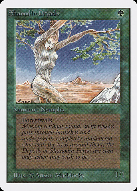 Carta Magic - Shanodin Dryads - Idioma: Ingles - Edicion: Unlimited Edition