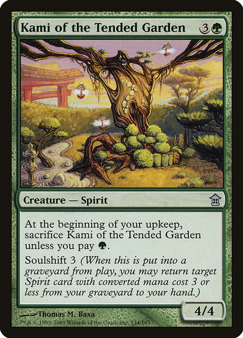 Carta Magic - Kami of the Tended Garden - Idioma: Español - Edicion: Saviors of Kamigawa 1