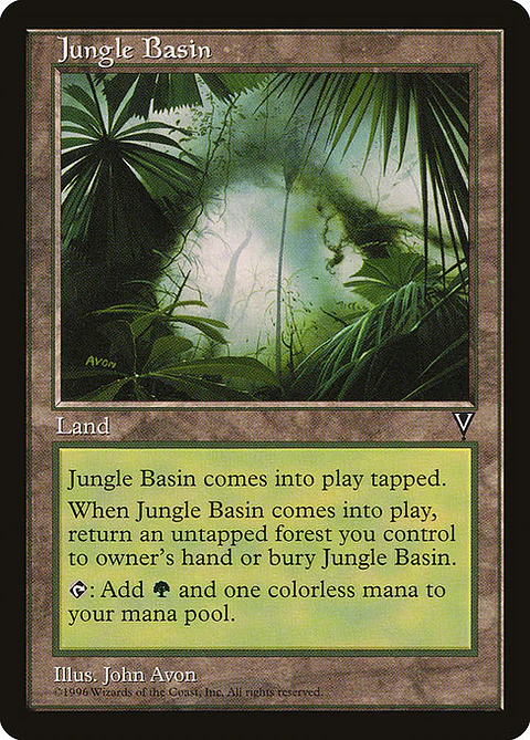 Carta Magic - Jungle Basin - Idioma: Español - Edicion: Visions