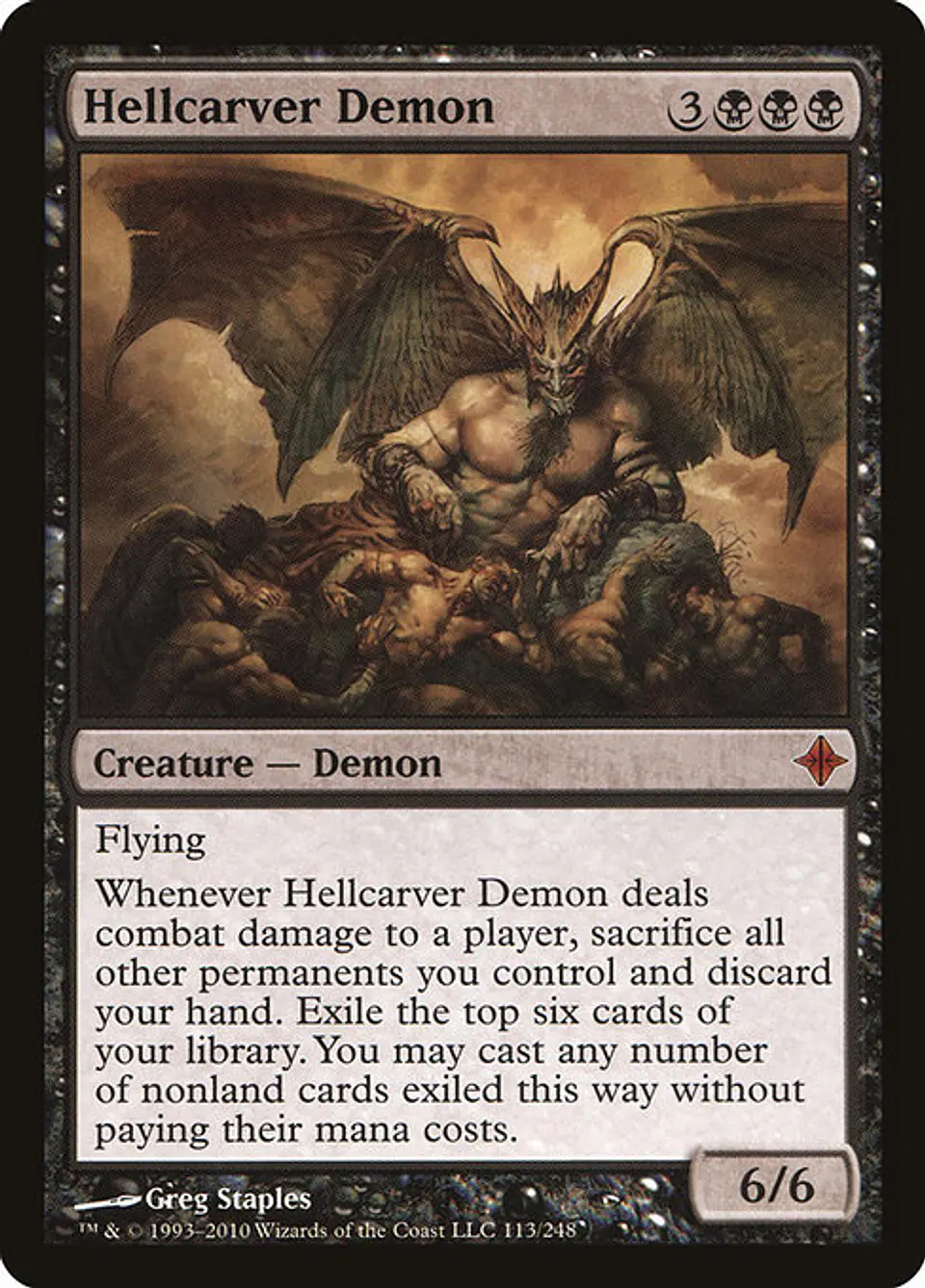 Carta Magic - Hellcarver Demon - Idioma: Español - Edicion: Rise of the Eldrazi 1
