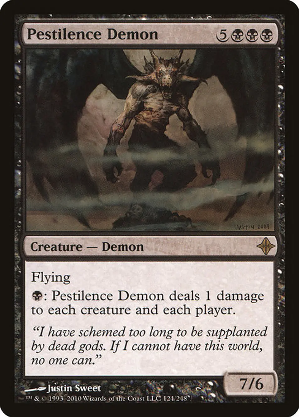 Carta Magic - Pestilence Demon - Idioma: Español - Edicion: Rise of the Eldrazi 1
