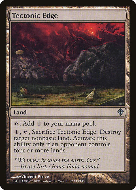 Carta Magic - Tectonic Edge - Idioma: Español - Edicion: Worldwake