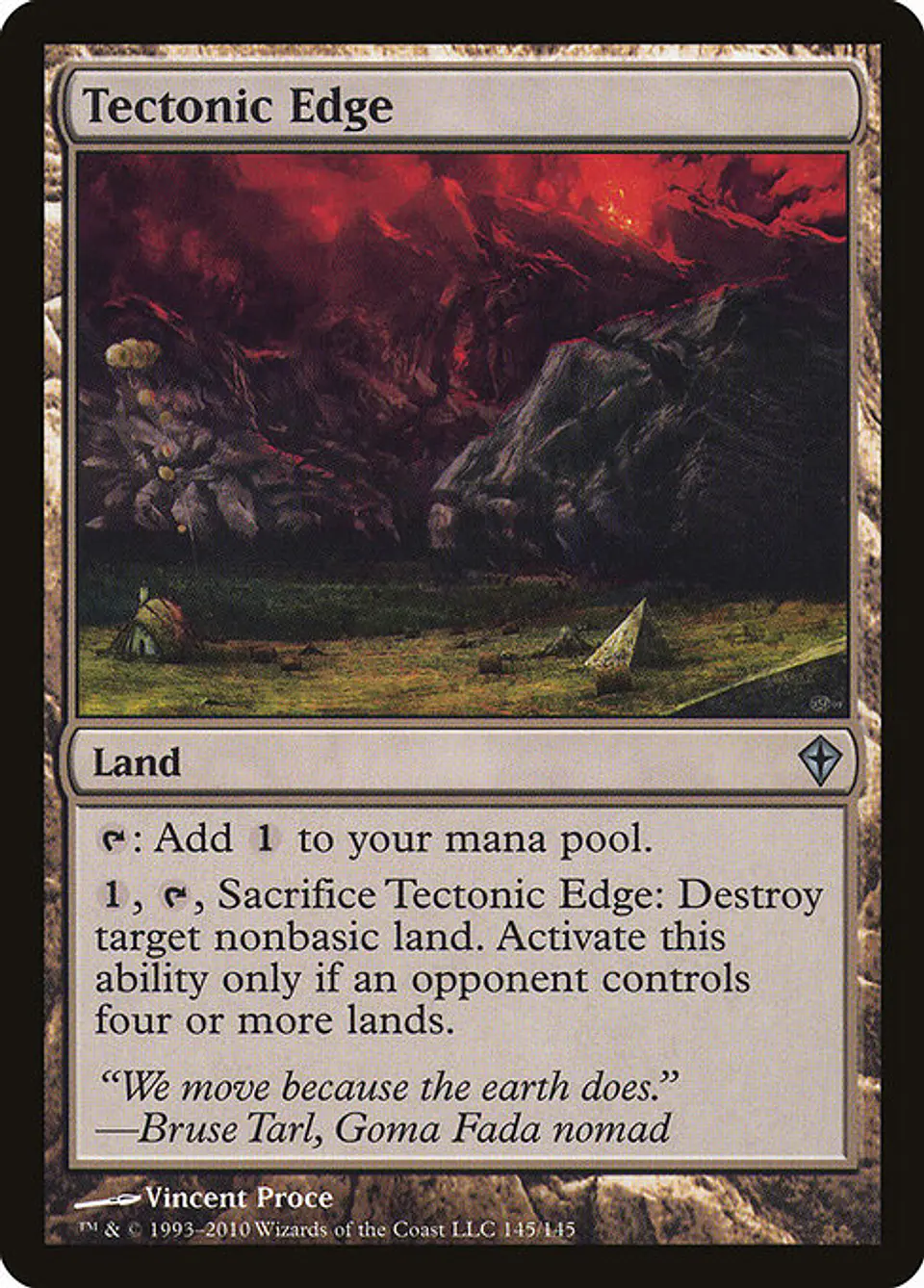 Carta Magic - Tectonic Edge - Idioma: Español - Edicion: Worldwake 1