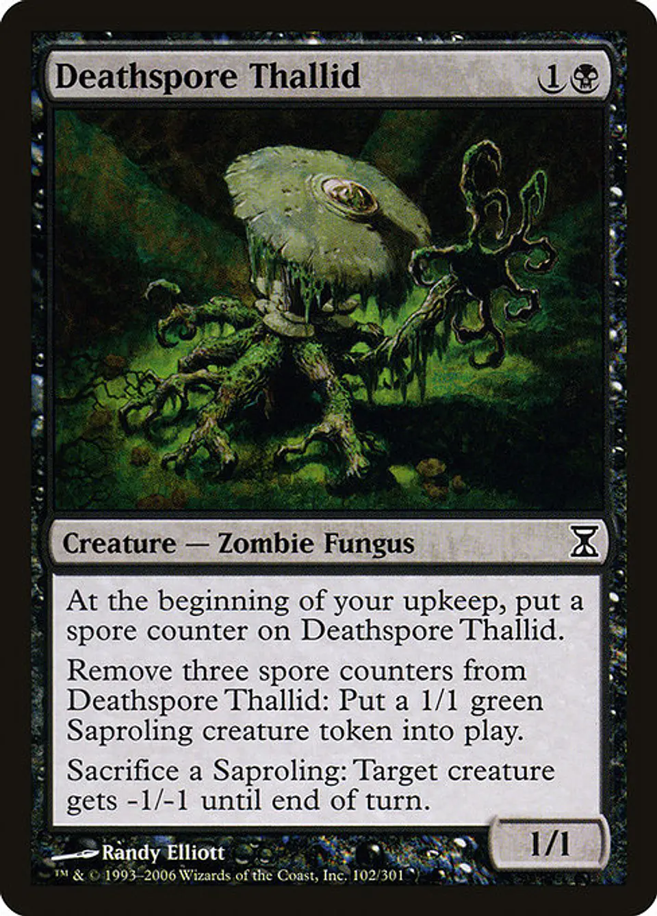 Carta Magic - Deathspore Thallid - Idioma: Español - Edicion: Time Spiral 1