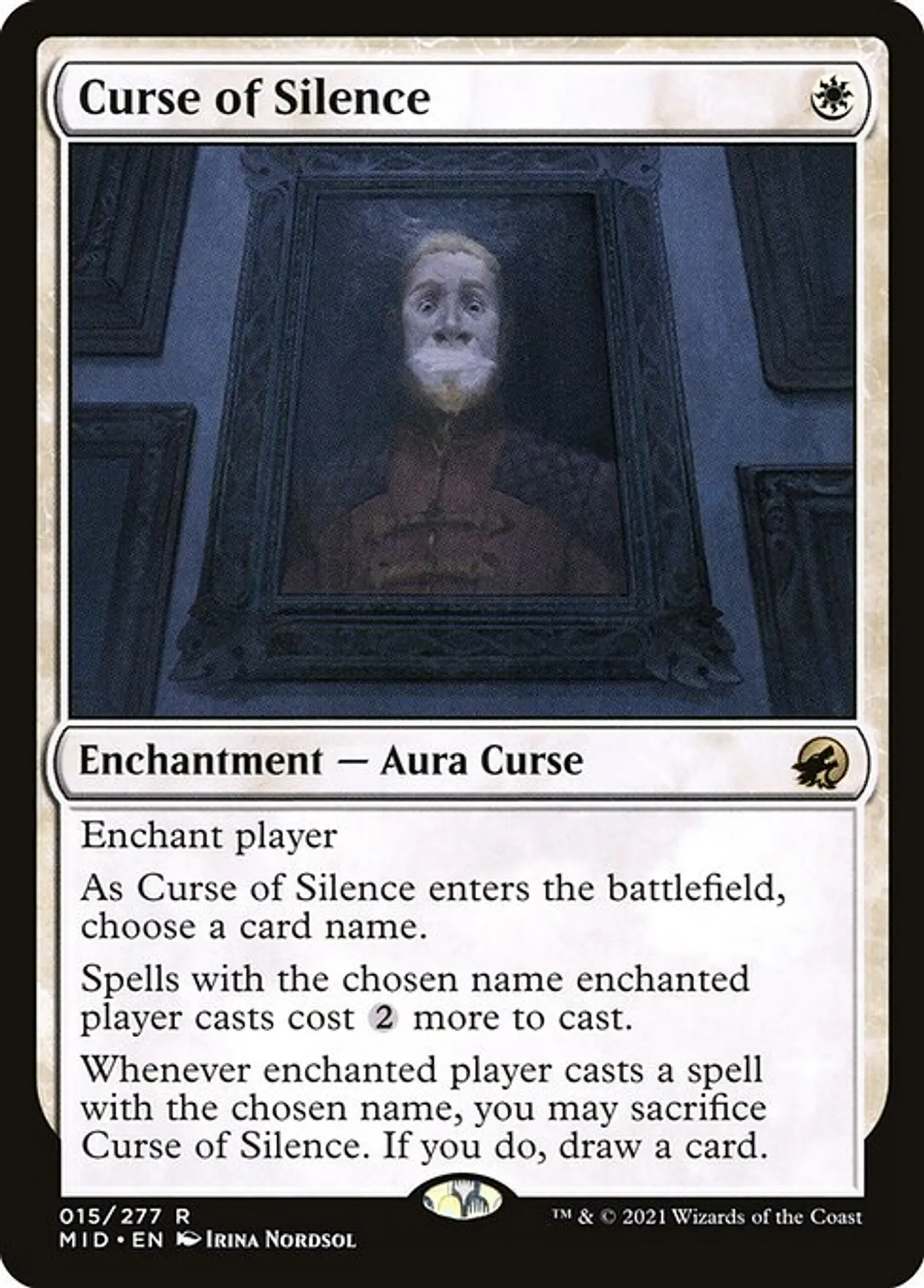 Carta Magic - FOIL Curse of Silence - Idioma: Ingles - Edicion: Innistrad: Midnight Hunt 1