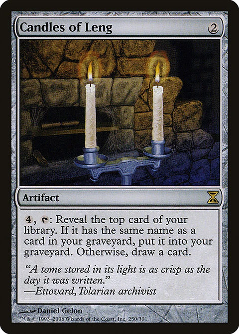 Carta Magic - Candles of Leng - Idioma: Español - Edicion: Time Spiral