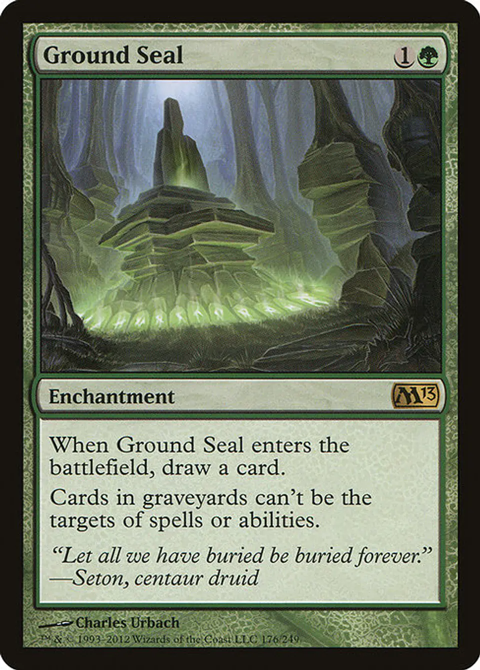 Carta Magic - Ground Seal - Idioma: Español - Edicion: Magic 2013 1