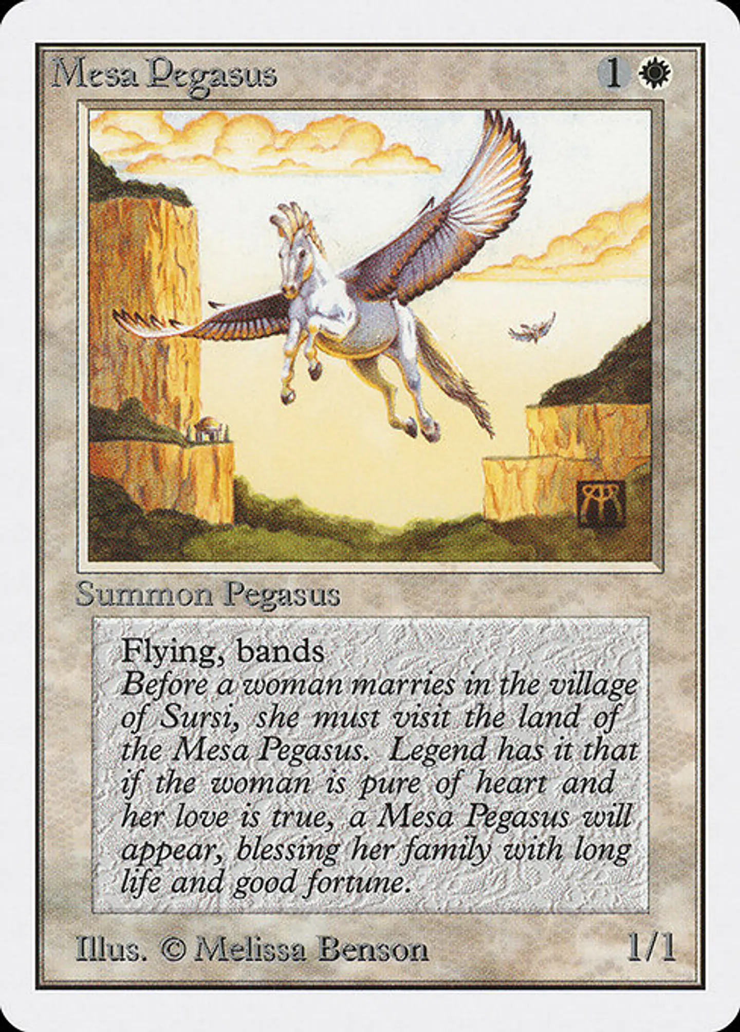 Carta Magic - Mesa Pegasus - Idioma: Ingles - Edicion: Unlimited Edition 1