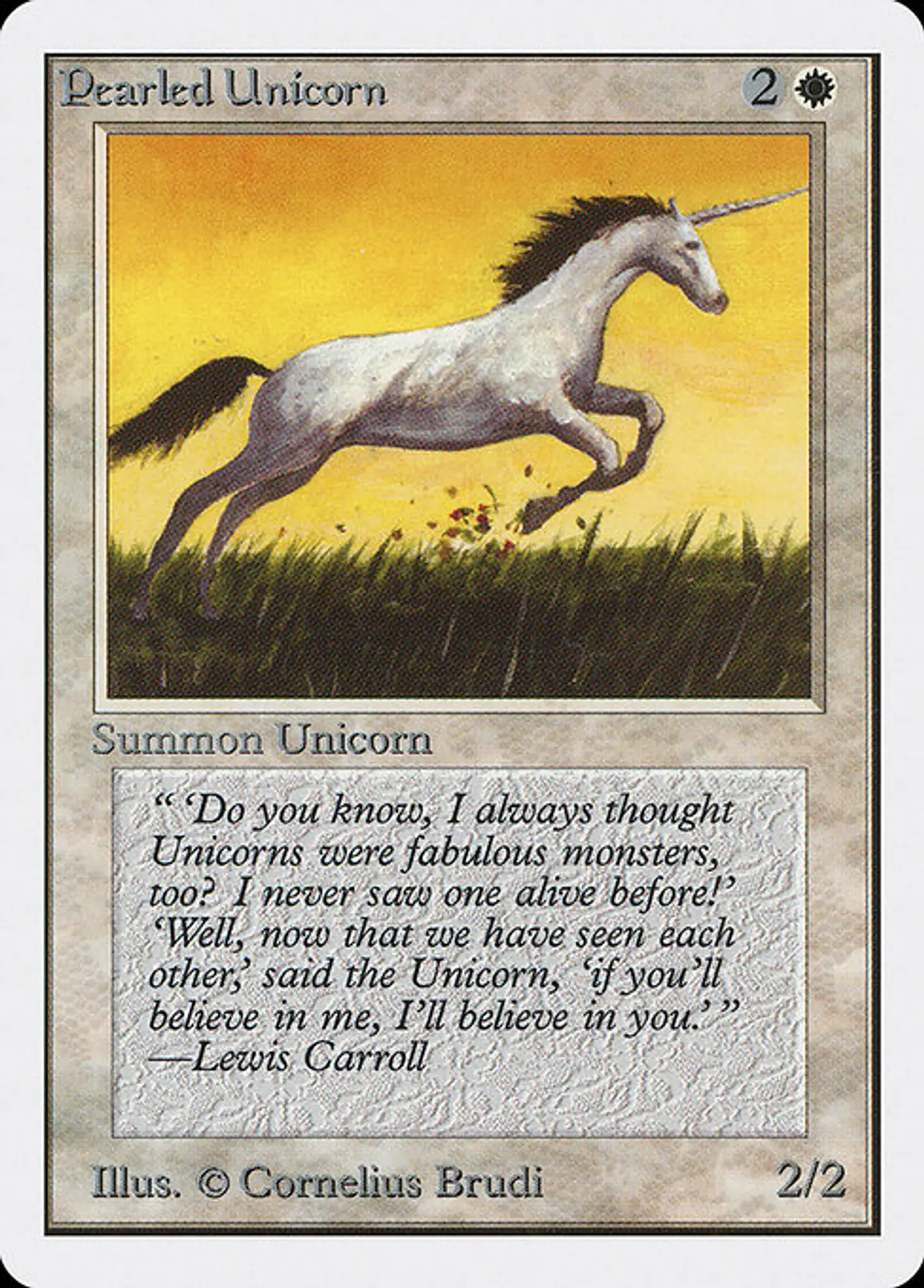 Carta Magic - Pearled Unicorn - Idioma: Ingles - Edicion: Unlimited Edition 1