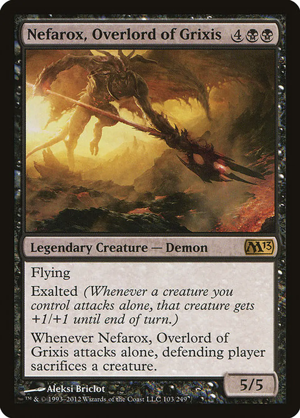 Carta Magic - Nefarox, Overlord of Grixis - Idioma: Español - Edicion: Magic 2013 1