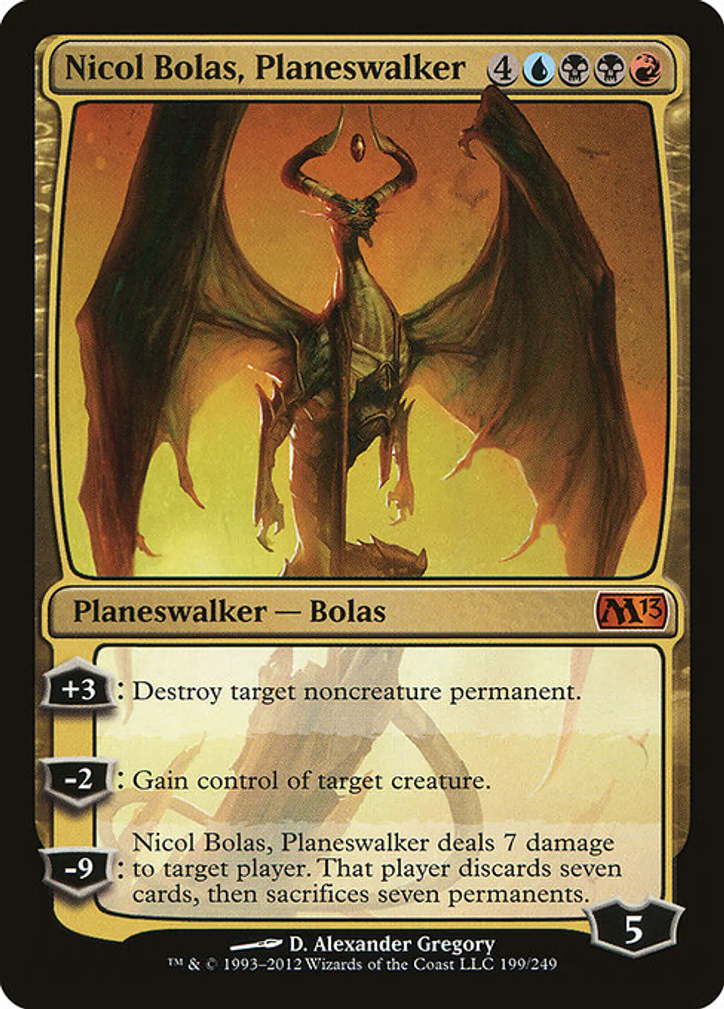 Carta Magic - Nicol Bolas, Planeswalker - Idioma: Español - Edicion: Magic 2013 1