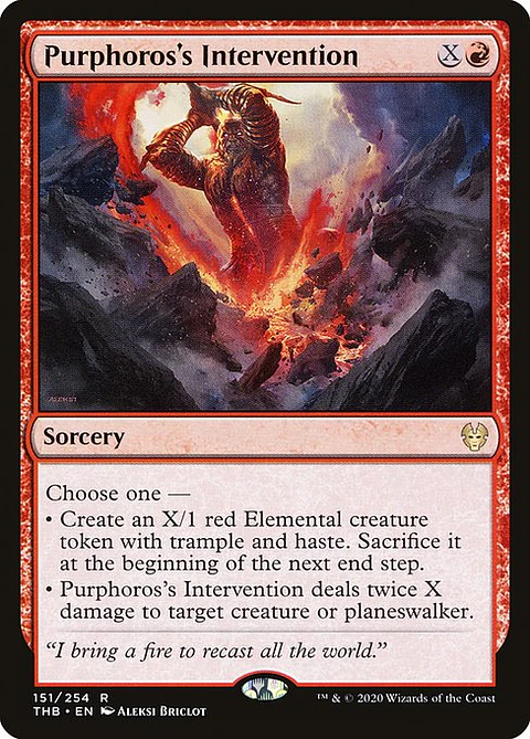 Carta Magic - FOIL Purphoros's Intervention - Idioma: Ingles - Edicion: Theros Beyond Death