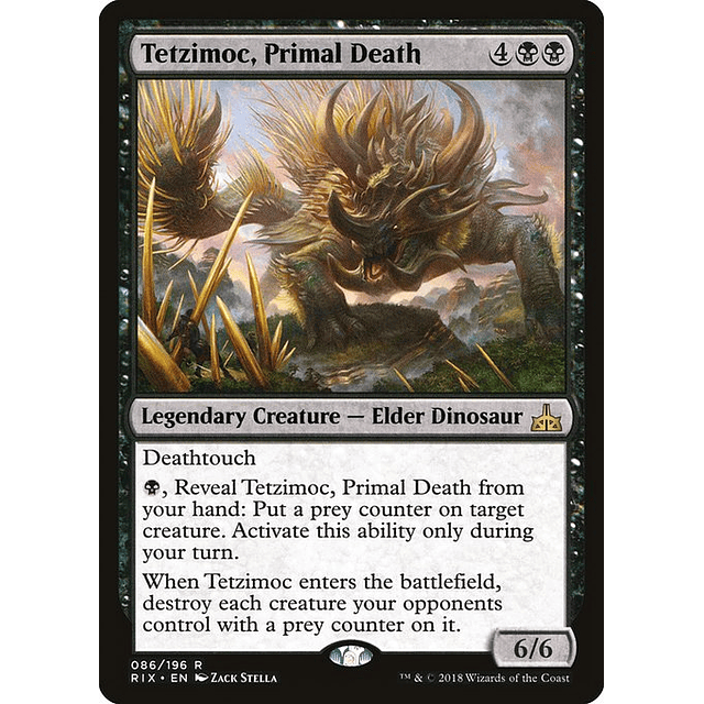 Carta Magic - Tetzimoc, Primal Death - Idioma: Español - Edicion: Rivals of Ixalan