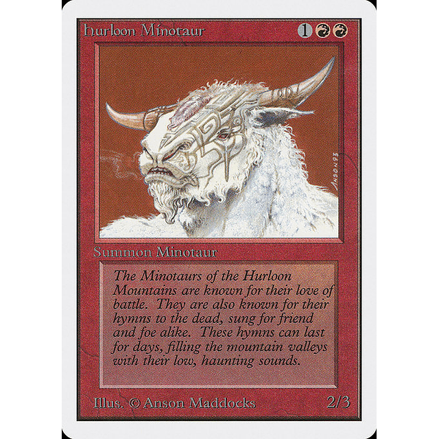 Carta Magic - Hurloon Minotaur - Idioma: Ingles - Edicion: Unlimited Edition