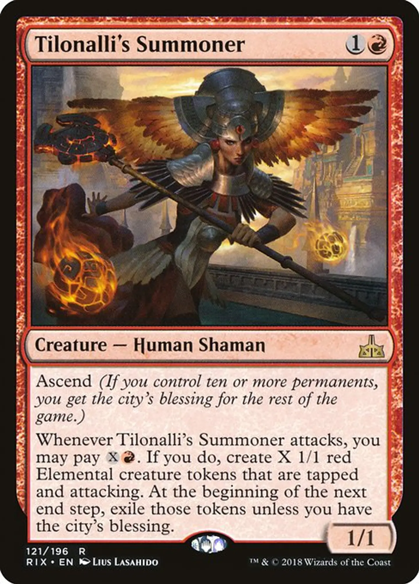 Carta Magic - Tilonalli's Summoner - Idioma: Español - Edicion: Rivals of Ixalan 1