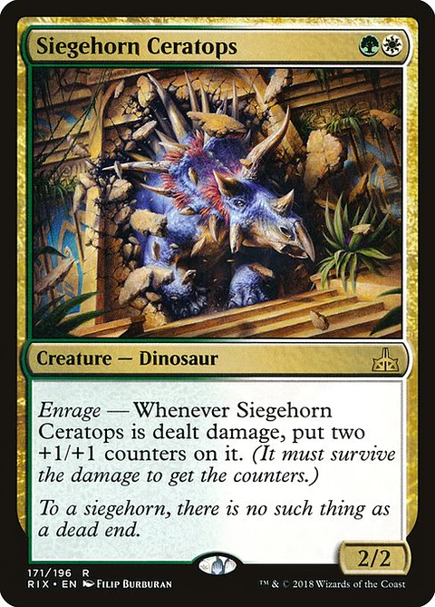Carta Magic - Siegehorn Ceratops - Idioma: Español - Edicion: Rivals of Ixalan
