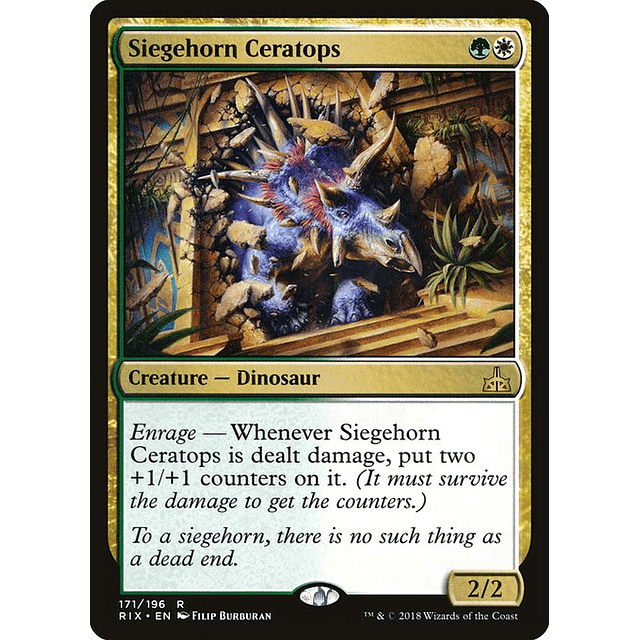 Carta Magic - Siegehorn Ceratops - Idioma: Español - Edicion: Rivals of Ixalan