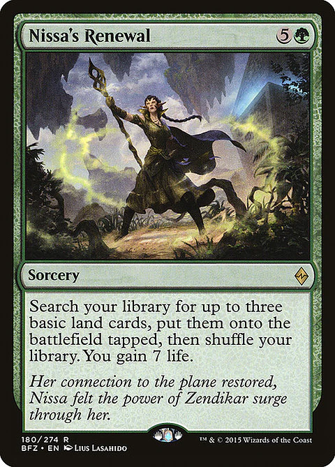 Carta Magic - FOIL Nissa's Renewal - Idioma: Ingles - Edicion: Battle for Zendikar