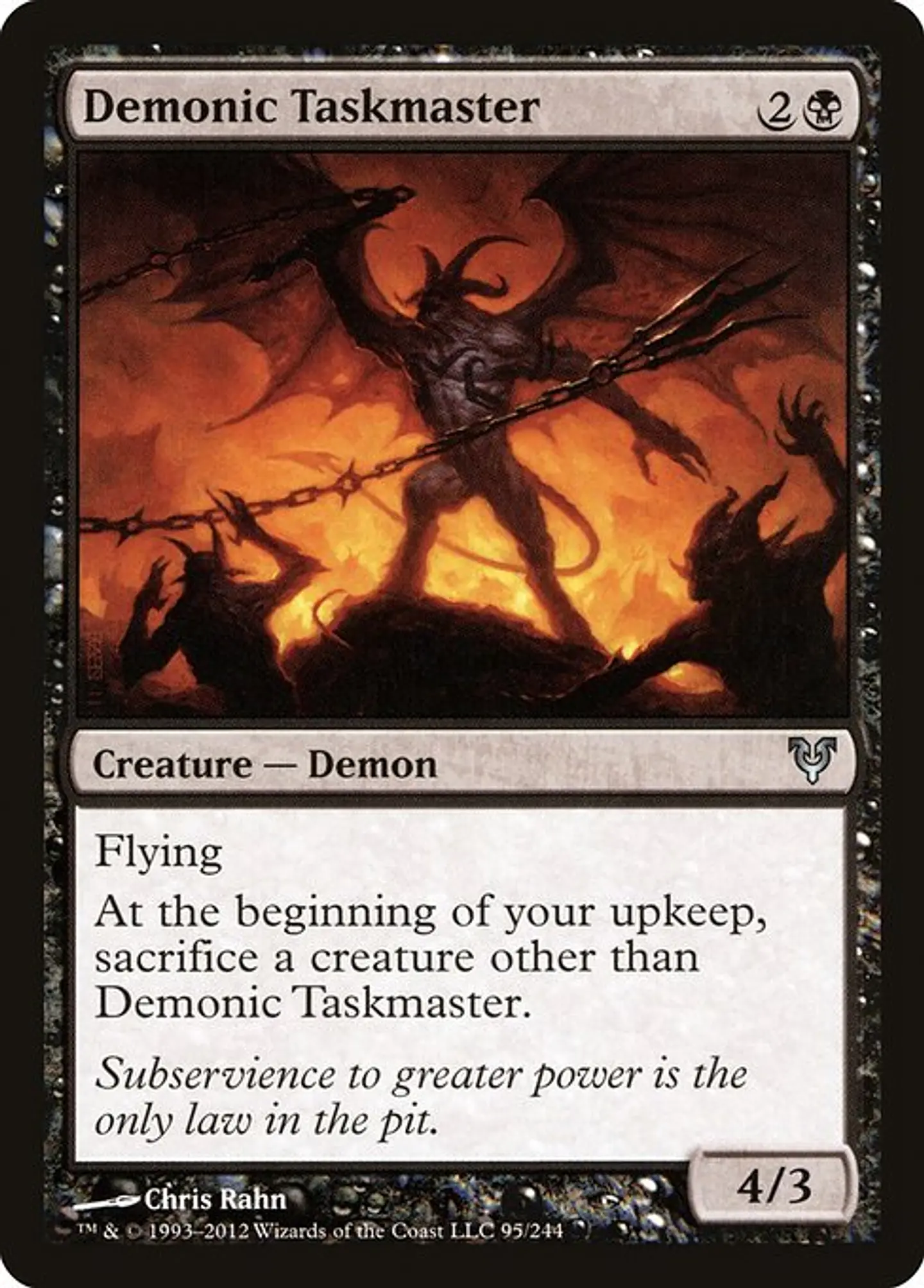 Carta Magic - FOIL Demonic Taskmaster - Idioma: Espa–ol - Edicion: Avacyn Restored 1