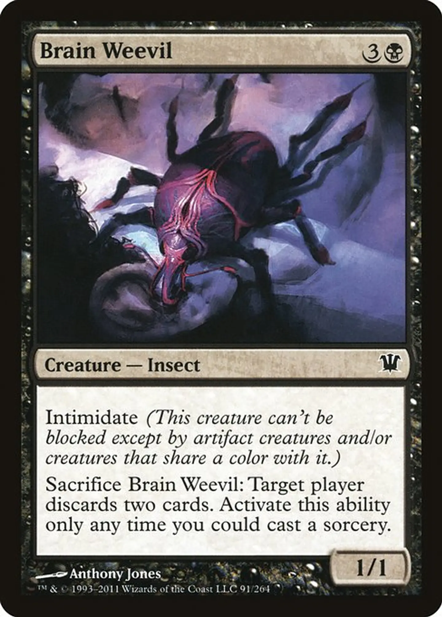 Carta Magic - FOIL Brain Weevil - Idioma: Espa–ol - Edicion: Innistrad 1