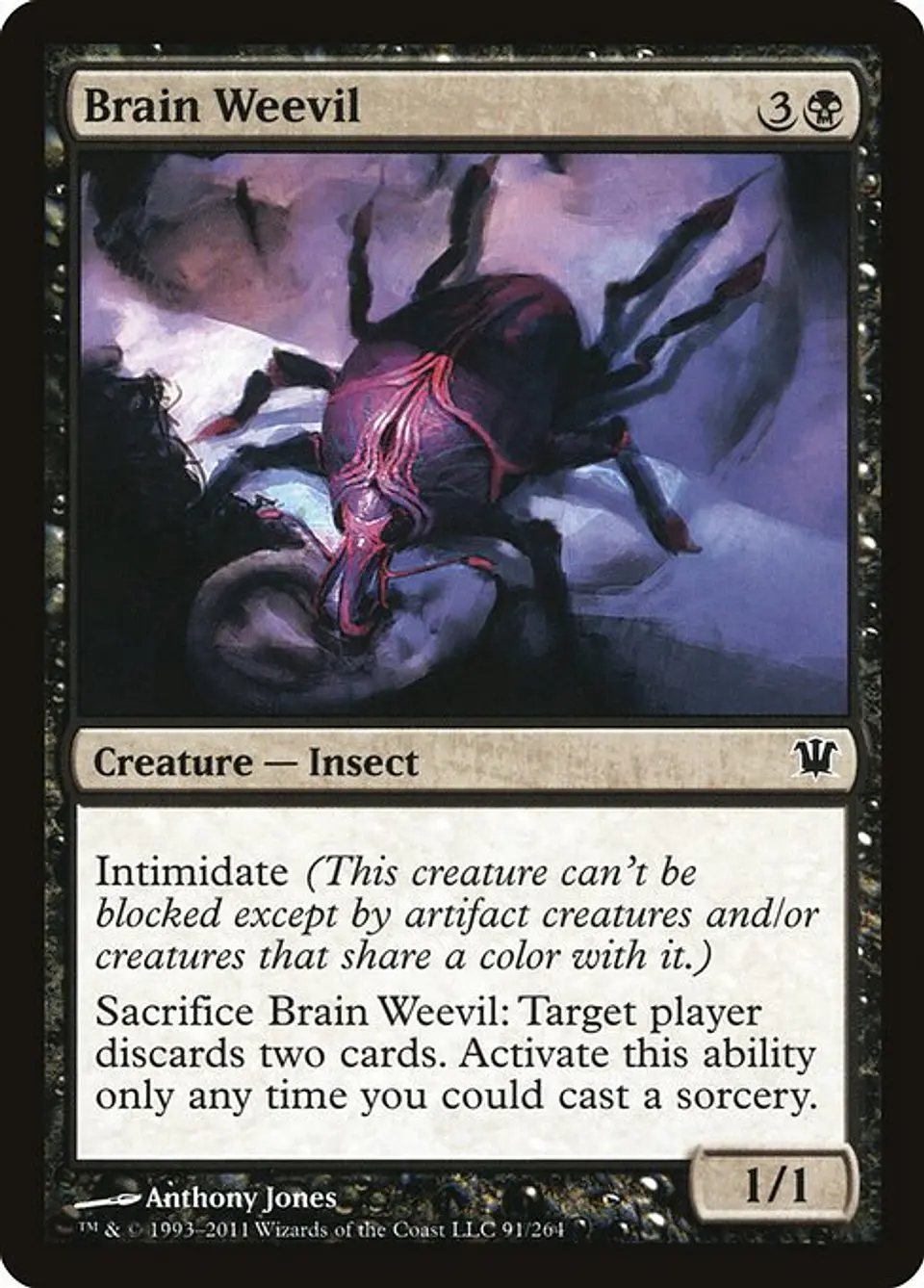 Carta Magic - FOIL Brain Weevil - Idioma: Espa–ol - Edicion: Innistrad 1