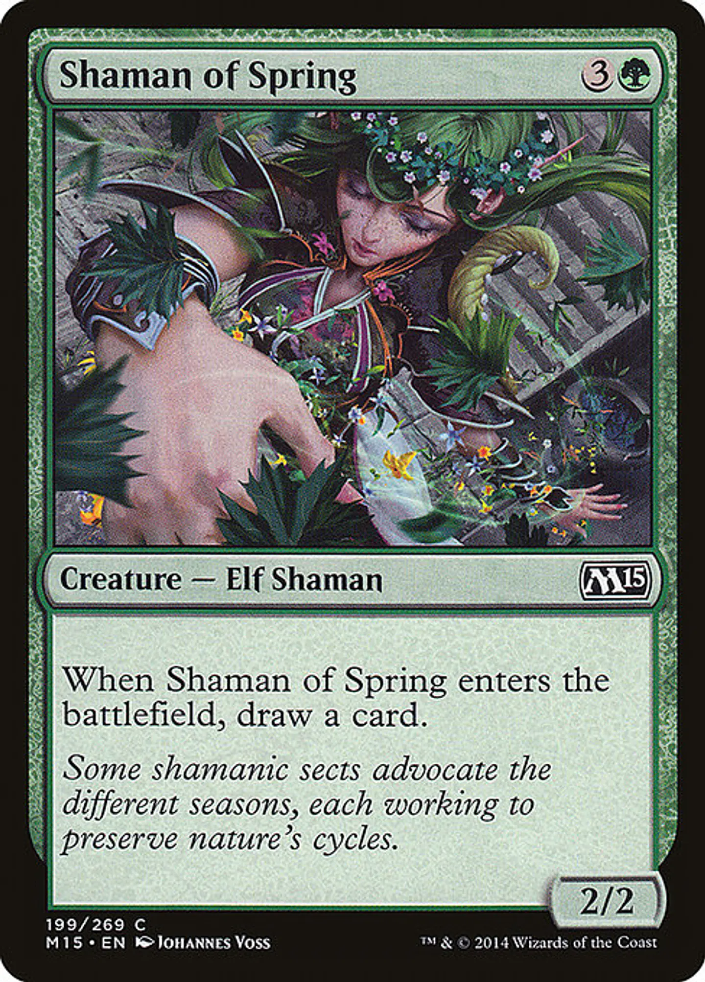 Carta Magic - FOIL Shaman of Spring - Idioma: Ingles - Edicion: Magic 2015 1
